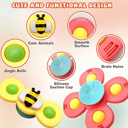 Baby Toy Suction Spinner Sensory Toy Bath