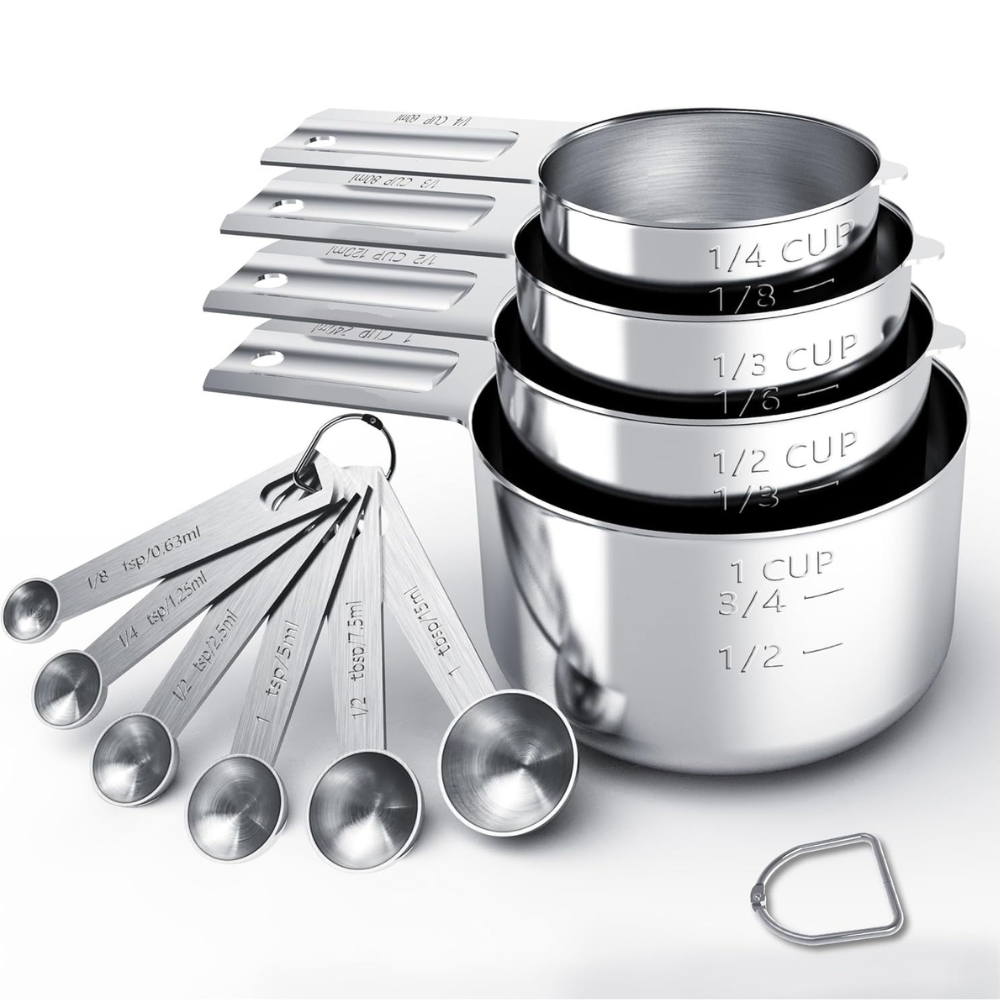 Measuring Cups Stainless Steel Set Spoons