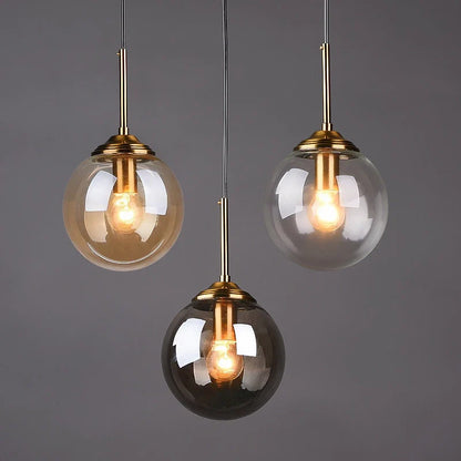 Modern Nordic Glass Globe Pendant Light