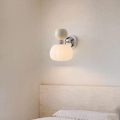 Nordic Pumpkin Wall Lamp Modern Glass &