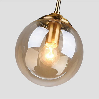 Modern Nordic Glass Globe Pendant Light