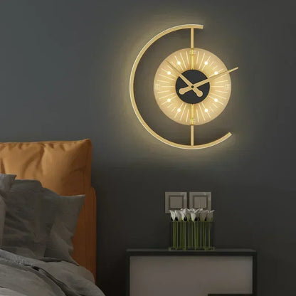 Lunaris Wall Lamp Clock Post Modern LED