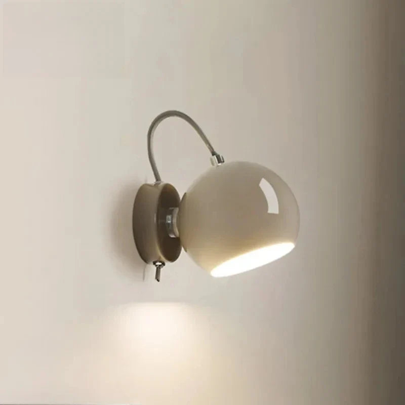 Nordic Cream Wall Lamp Adjustable Dome Light