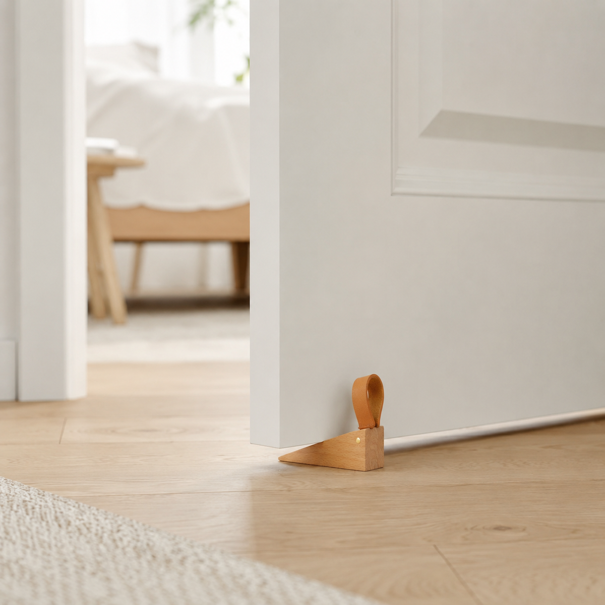 Scandinavian Design Wooden Door Stop Home Accent Decor