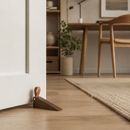 Scandinavian Design Wooden Door Stop Home Accent Decor