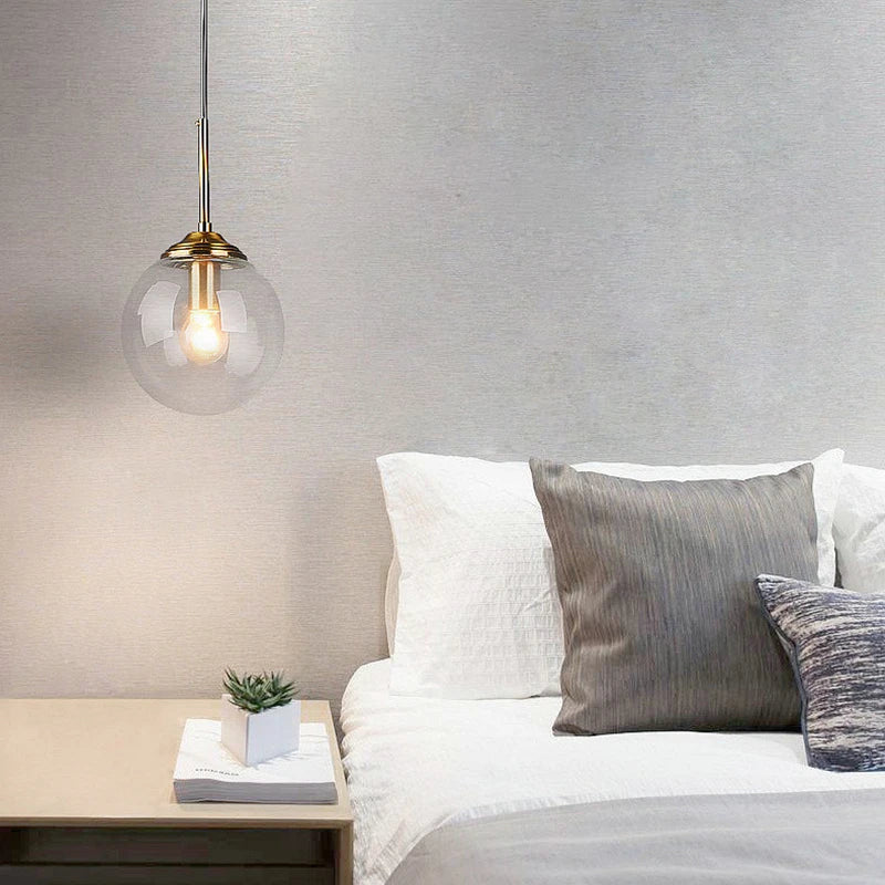 Modern Nordic Glass Globe Pendant Light