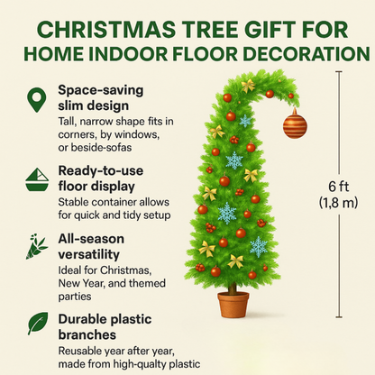 Christmas Tree Slim Artificial Floor Decor