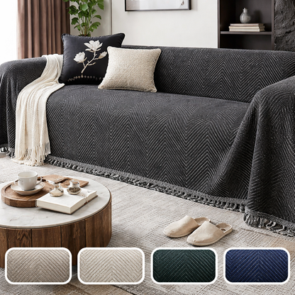 Sofa Cover Herringbone Stripe Non Slip