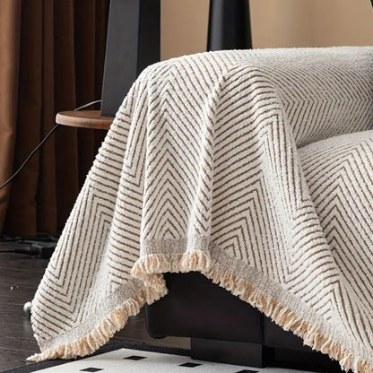 Sofa Cover Herringbone Stripe Non Slip