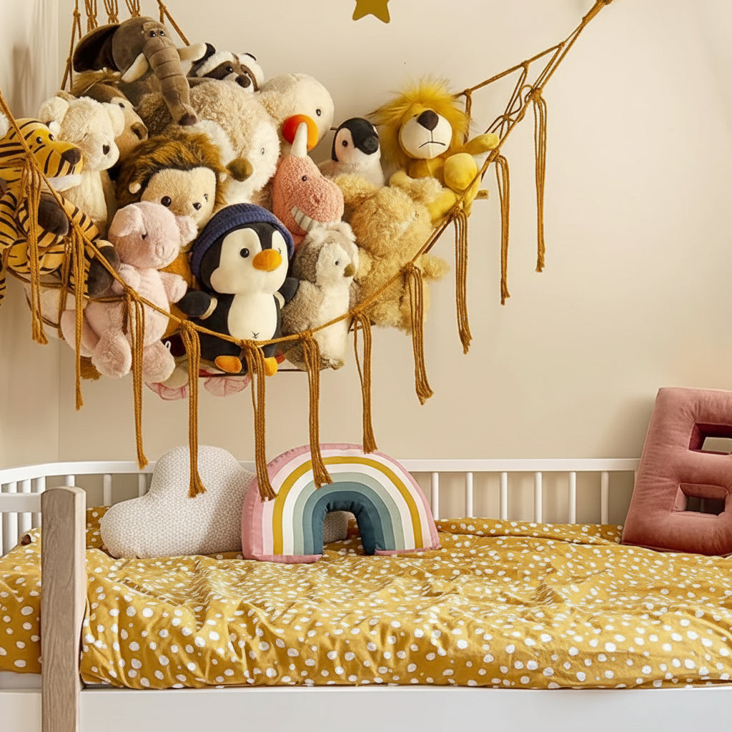 Hanging Toy Storage Hammock Macrame