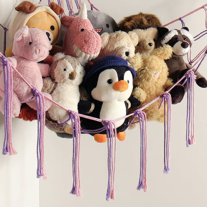 Hanging Toy Storage Hammock Macrame