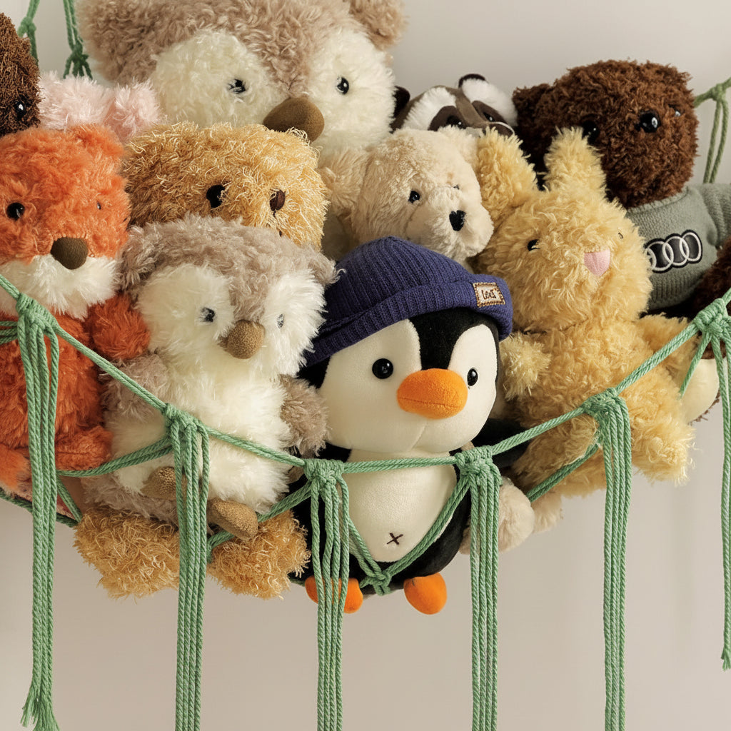 Hanging Toy Storage Hammock Macrame