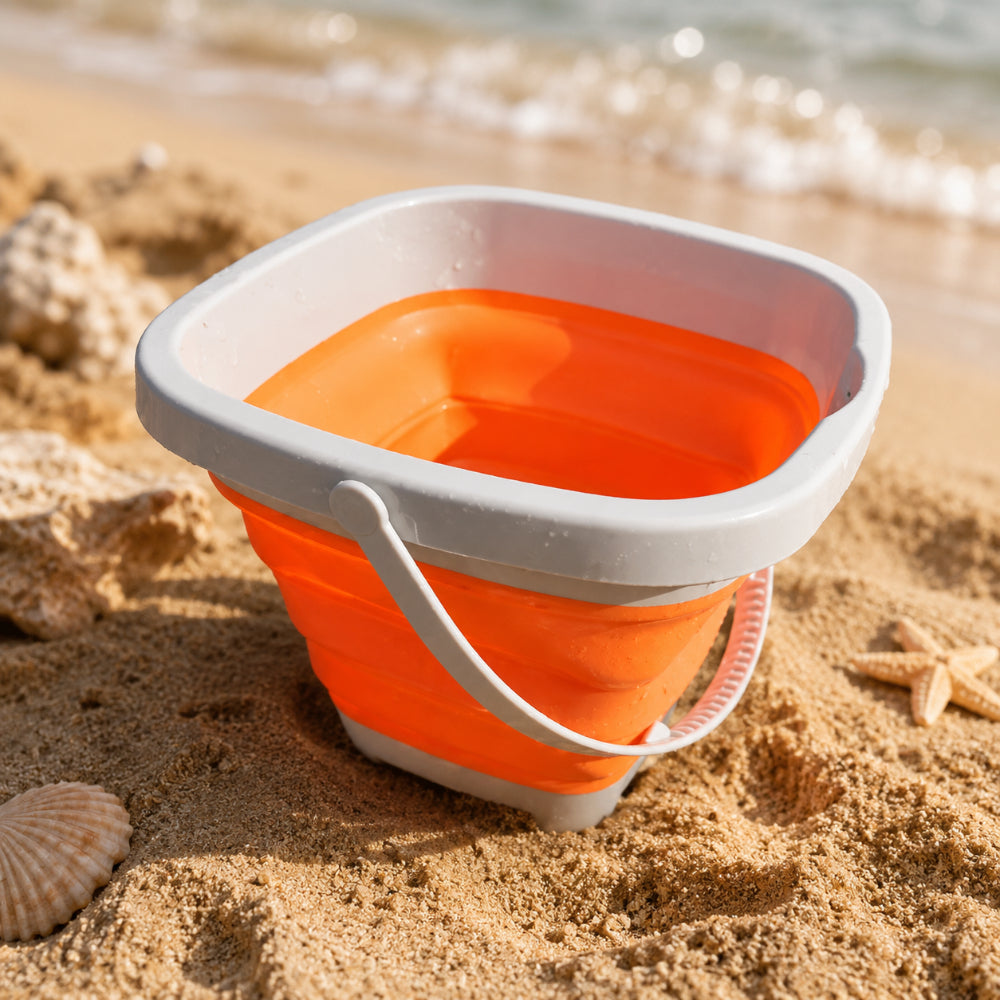 Summer Beach Toys Foldable Sand Bucket Kids