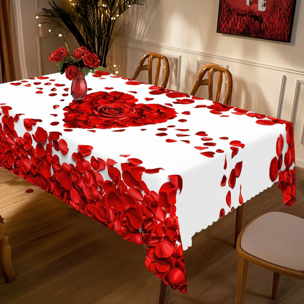 Tablecloth Rose Petal Heart Romantic