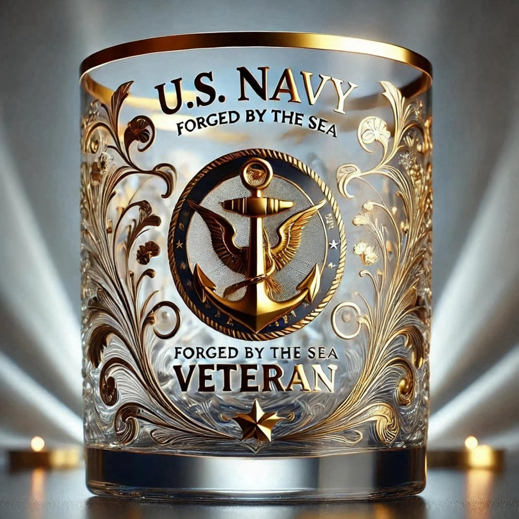 Glass Veteran Tribute Engraved Memorial