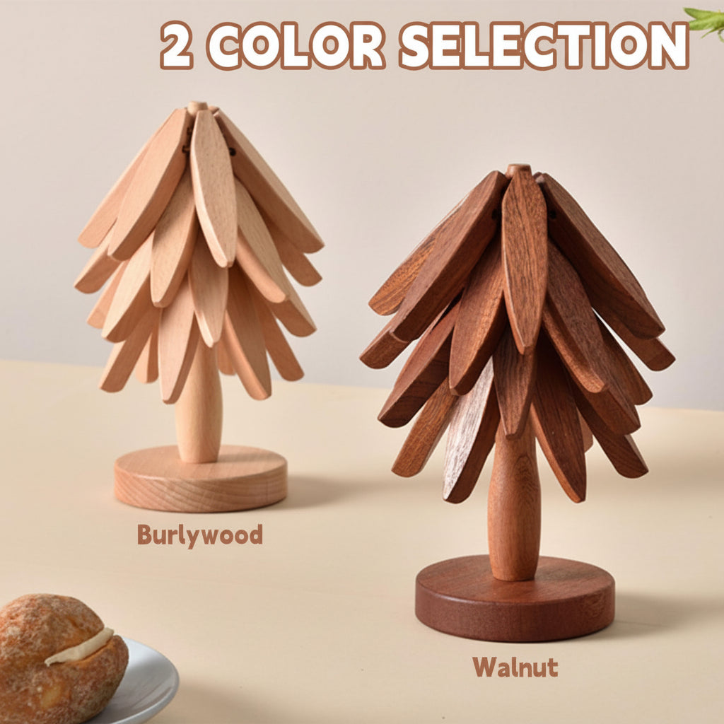 Kitchen Trivet Wooden Heat Resistant Folding
