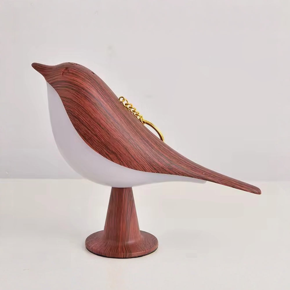 Table Lamp Bird Shape Wood Rechargeable