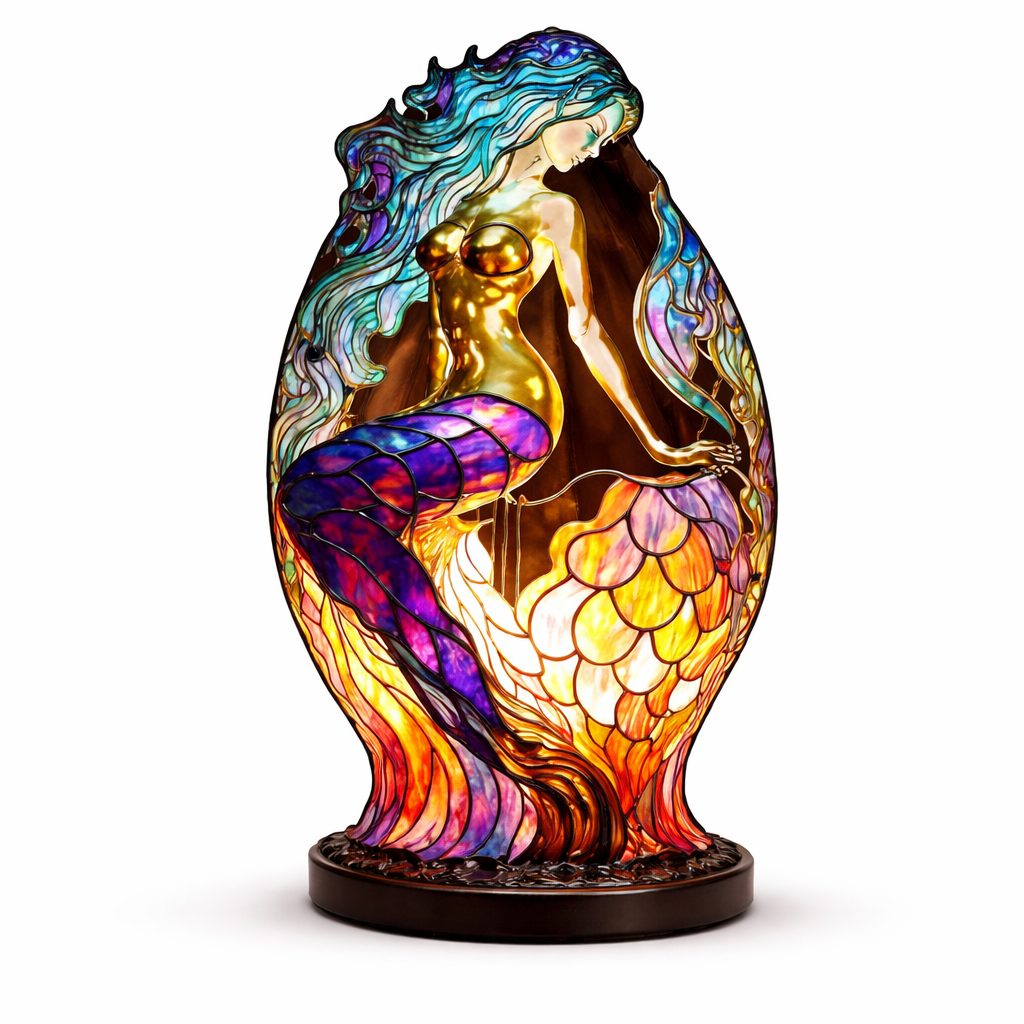 Table Lamp Animal LED Accent Light Stained