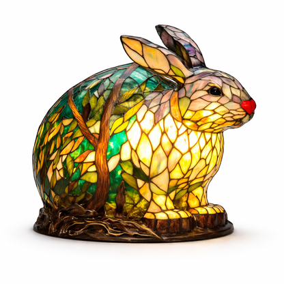 Table Lamp Animal LED Accent Light Stained