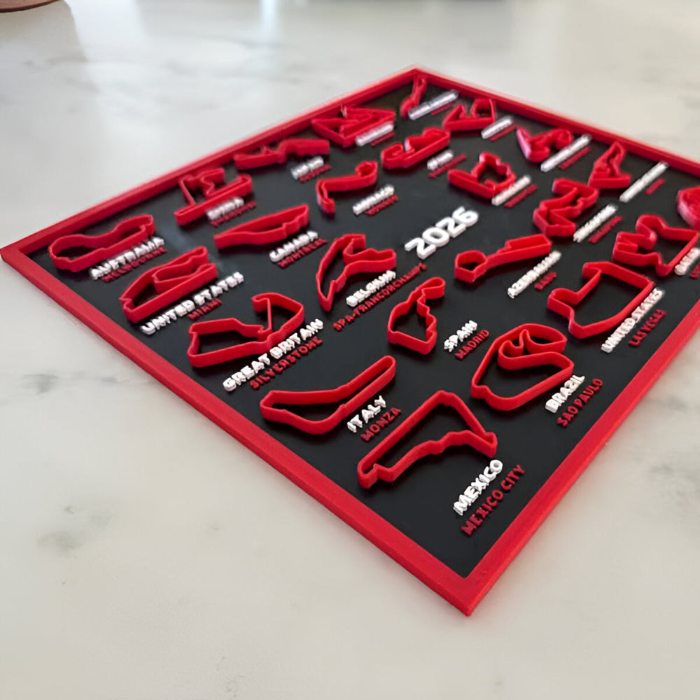 Calendar Racing Track Wall Art Display Board