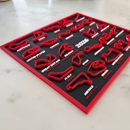 Calendar Racing Track Wall Art Display Board