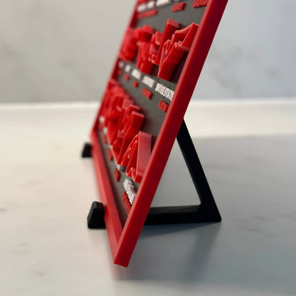 Calendar Racing Track Wall Art Display Board