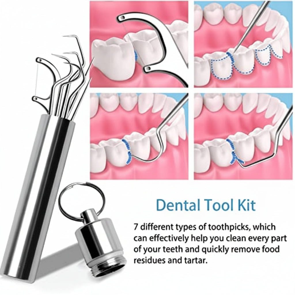 Toothpick Set Reusable Metal Toothpicks