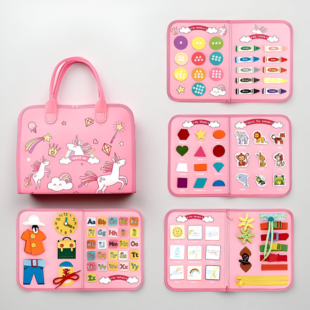 Toy Sensory Montessori Activity Board Travel