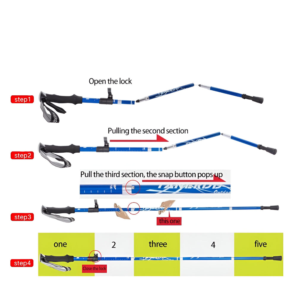 Trekking Poles Foldable Telescopic Hiking
