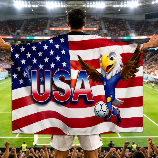 USA Flag Soccer Fan Cape World Cup