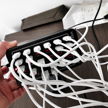 USB Charger 30 Port Multi Device Charging