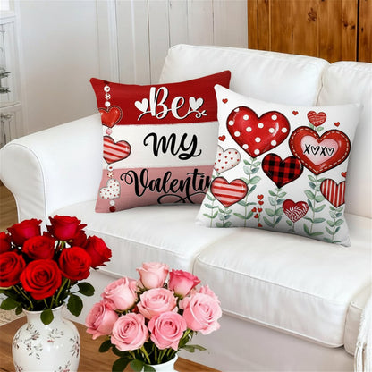 Throw Pillow Covers Valentine Heart Print