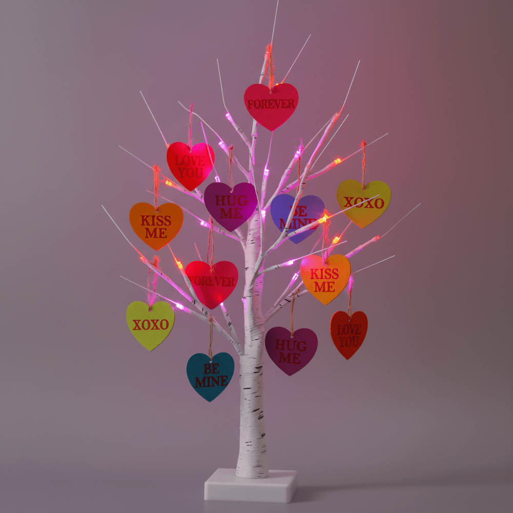 Table Lamp LED Valentine Tree Heart