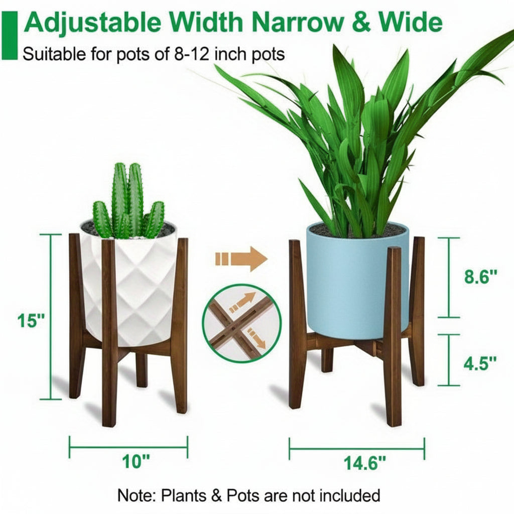 Plant Stand Adjustable Indoor Marble Top