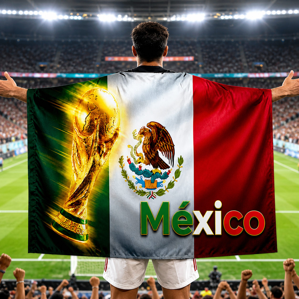 Wall Banner Soccer Fan Cape Mexico Flag