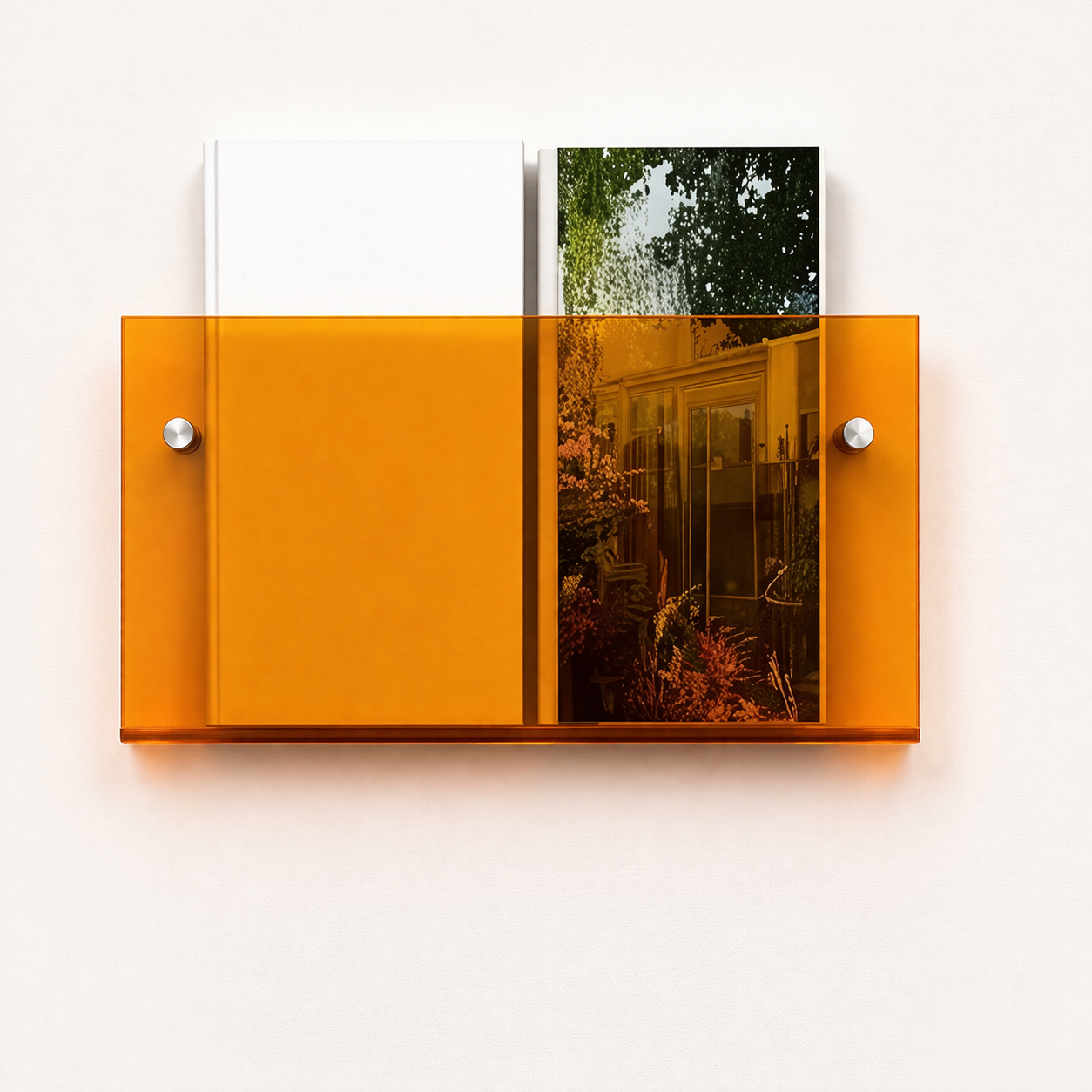 Wall Shelf Acrylic Floating Magazine Display