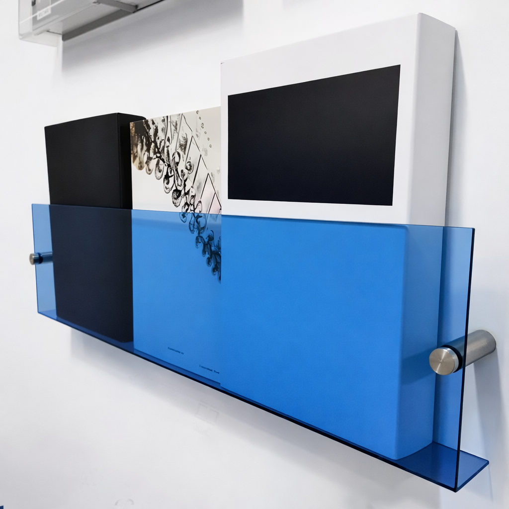 Wall Shelf Acrylic Floating Magazine Display