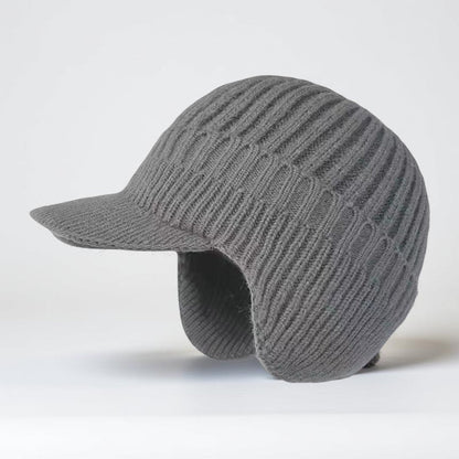 Winter Hat Knit Beanie Visor Ear Flaps