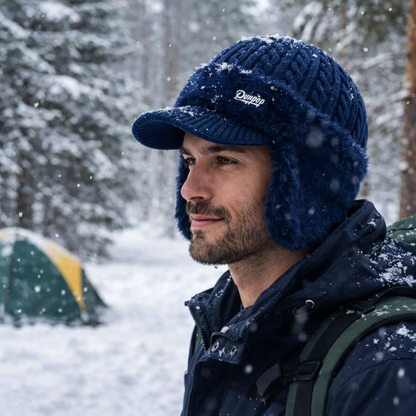 Winter Trapper Hat Visor Flap Knit Cap