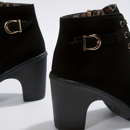 Women's Ankle Boots Block Heel Lace Up