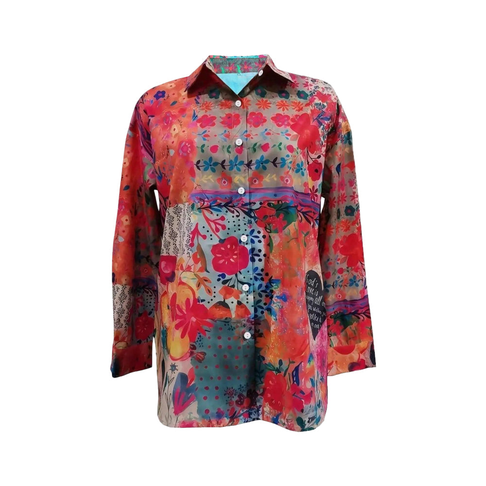 Women's Blouse Floral Print Long Sleeve