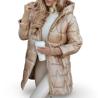 Women’s Winter Coat Hooded Padded Quilted