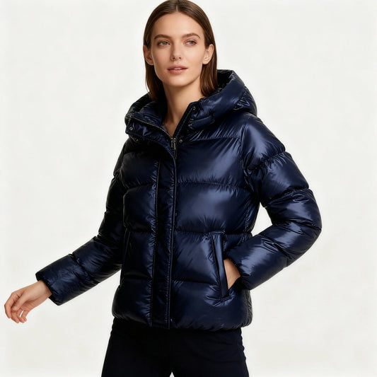 Women's Puffer Jacket Warm Insulated Hooded