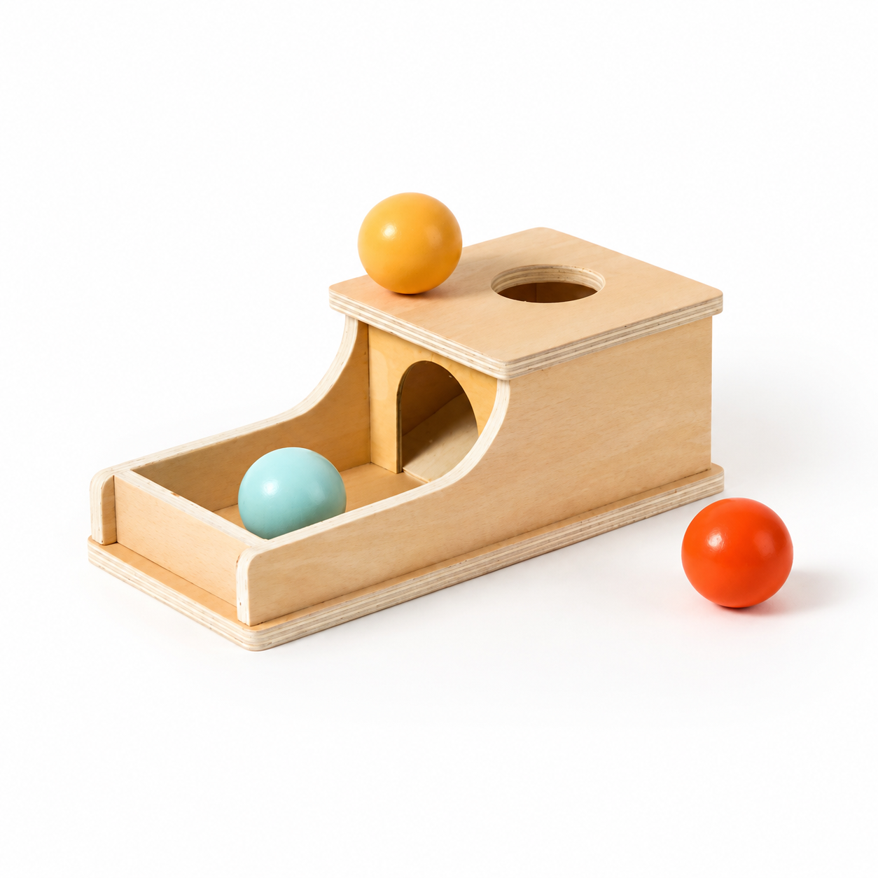 Wooden Object Permanence Box Cause Effect
