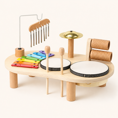 Wooden Toddler Music Set Exploration Play