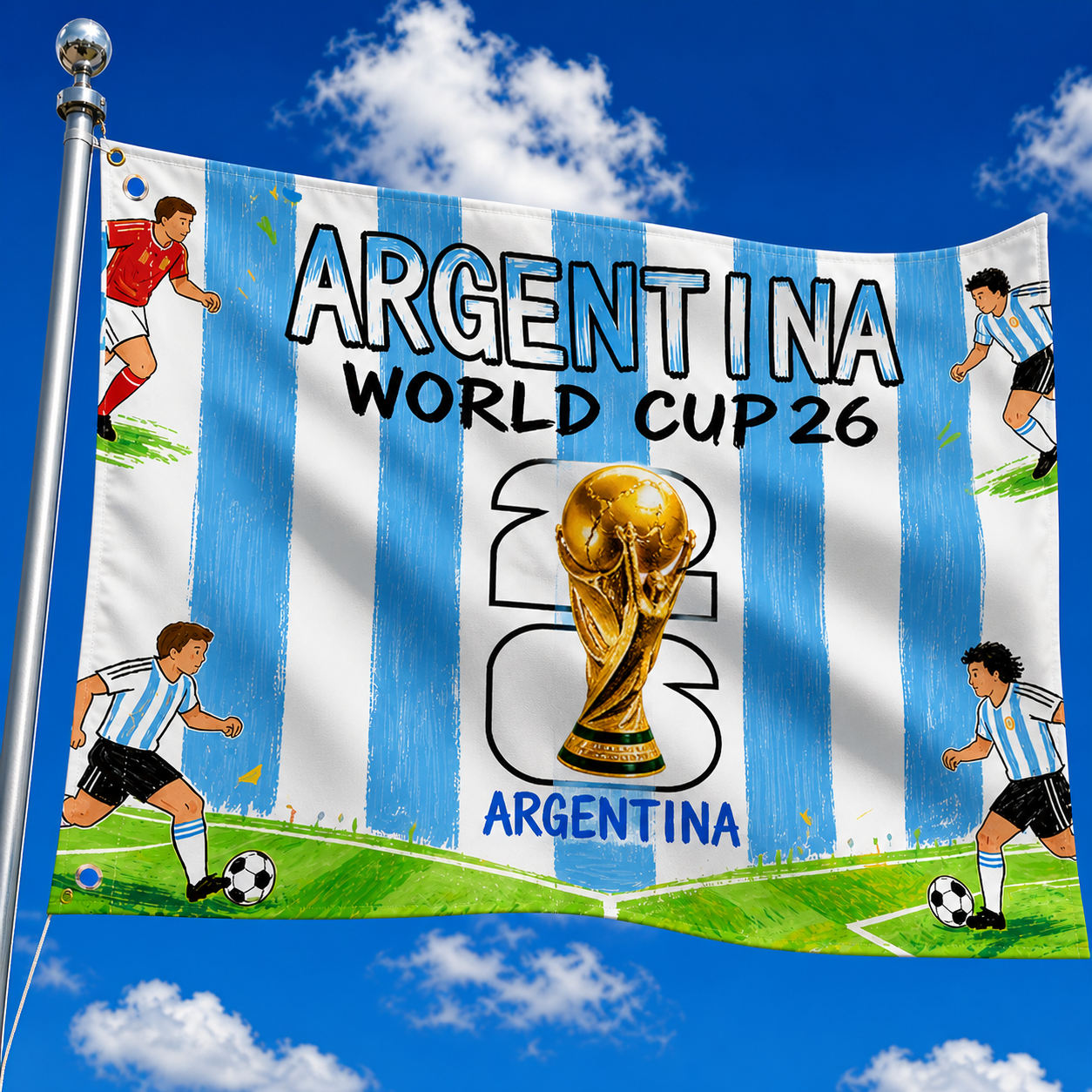 World Cup Argentina Flag Garden Decor