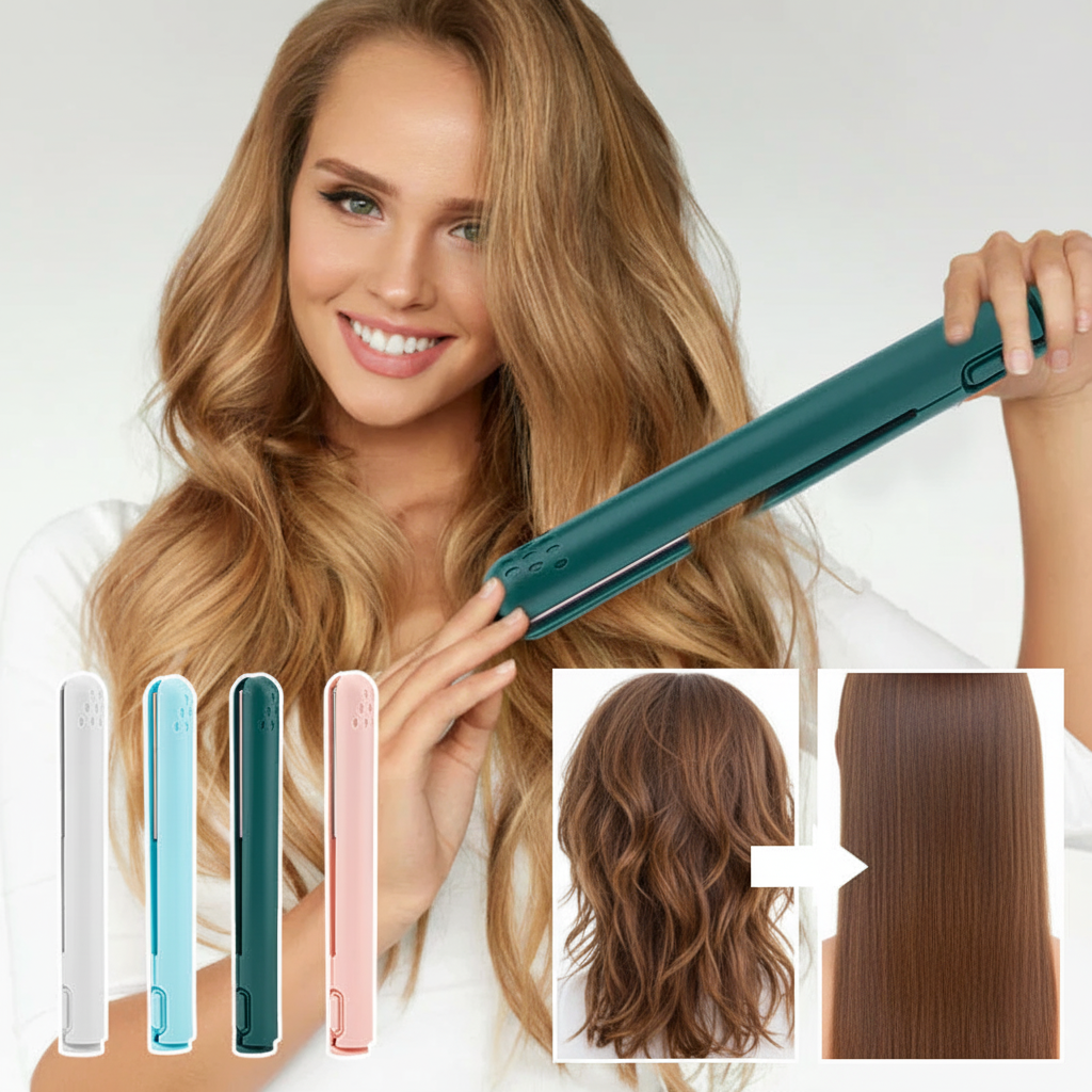Hair Straightener Cordless Mini Curling Iron