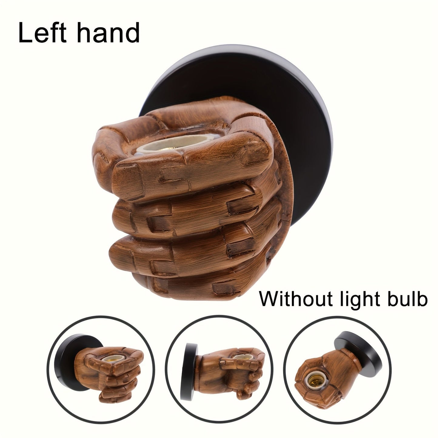 Industrial Hand Wall Lamp Resin E26 Wall