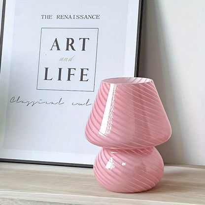 Murano Style Glass Mushroom Lamp USB
