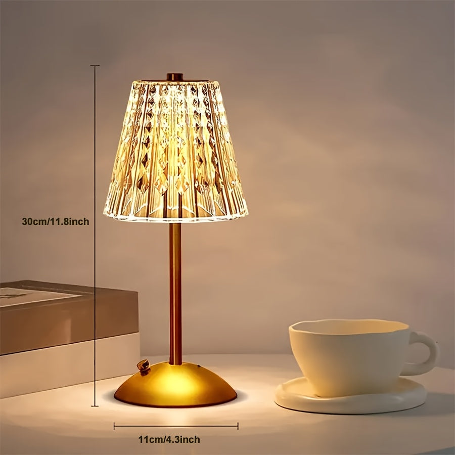 Crystal Touch Table Lamp USB Rechargeable